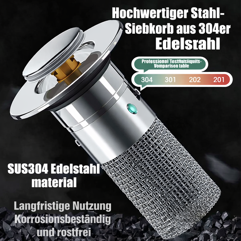 Sink Drain Plug | Stainless Steel Clog-Resistant Filter | FilterPro